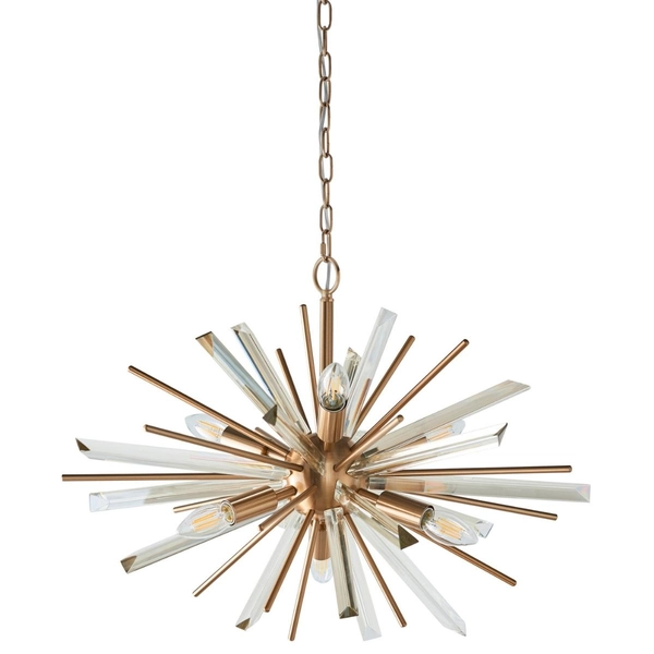 Lampa zwisowa na łańcuchu L&-181936 Light& gwiazda hampton mosiądz