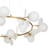 Żyrandol glamour CHIC ST-DL-2969 pierścień do salonu biały złoty