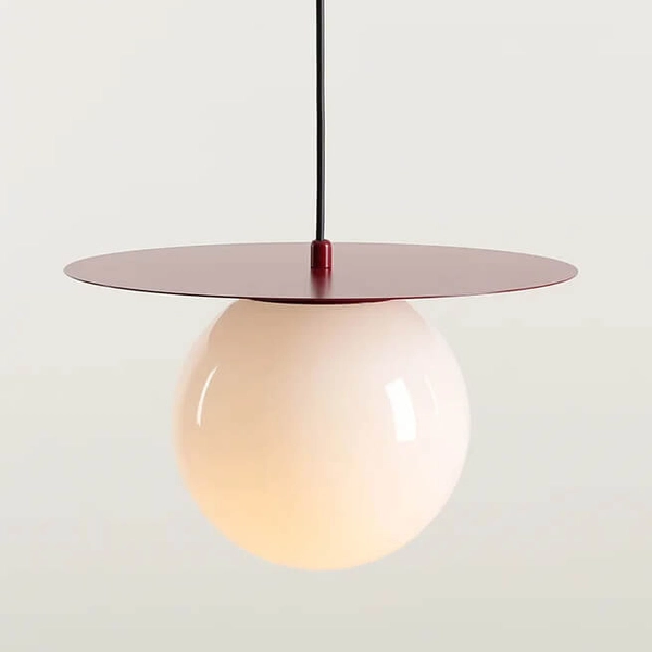 Zwisająca lampa na korytarz Loop 1125G15_M kula szklana Aldex czerwony