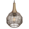 Metalowa lampa zawieszana SORAYA 365430104 Trio do jadalni czarny złoty