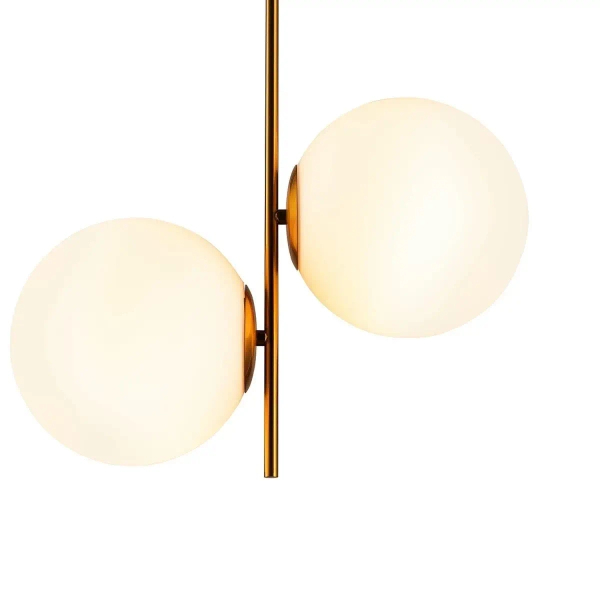 Szklane kule lampa wisząca Venus ST-5025-2 BRASS Step art deco mosiądz