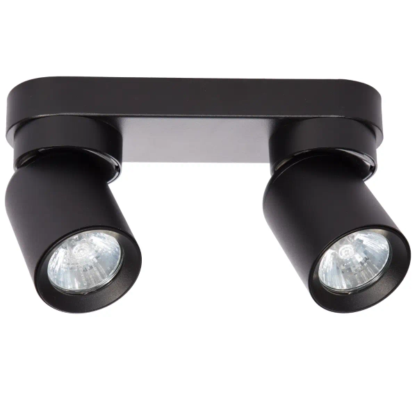 Podwójna lampa natynkowa Pointa LP-6398/2WS BK na belce czarny