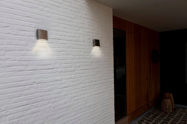 Elewacyjna LAMPA kinkiet GEMINI XF 5104004001 Lutec ścienna OPRAWA metalowa LED 9W 4000K kwadratowa IP54 stalowa