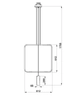 LAMPA wisząca RANA TH.018CZ kwadratowa OPRAWA metalowy ZWIS ramka frame czarna