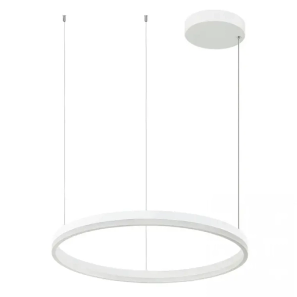 Nowoczesny wiszący żyrandol 20261 LED 43W 3000K do przedpokoju ring biały
