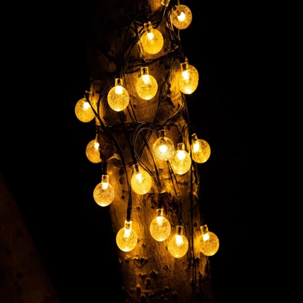 Girlanda solarna do ogrodu BUBBLE 329479 LED 2700K przezroczysta