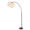 Lampa podłogowa Zenith 6023 TK Lighting abażur lniany eko beżowa czarna