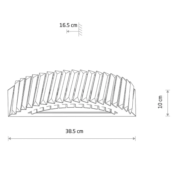 Kinkiet ścienny kryształowy LUXORA 11710 LED 15W 3000K nikiel