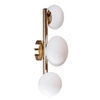 Potrójny kinkiet ścienny Omi 1179 Zumaline kulista do pokoju złota biała