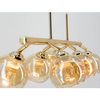 Lampa wisząca wielopunktowa Piran 2208/6 TR szkło kaskada złoto