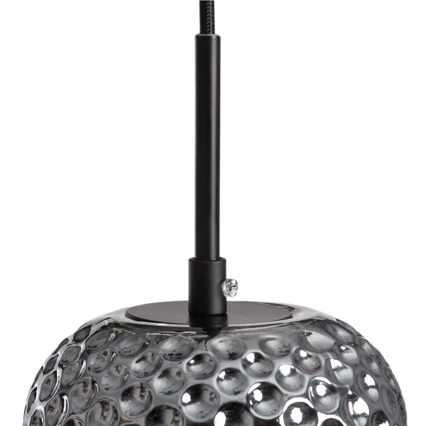 Szklana wisząca lampa Slendore ABR-LWS-C-SLN do sypialni szara