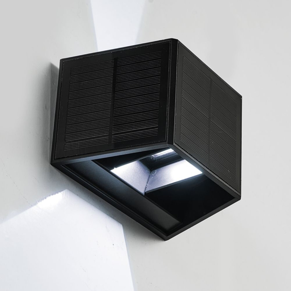 Elewacyjny kinkiet Wings EKO9098 Ekolight LED 2W 6000K solarny IP54 czarny