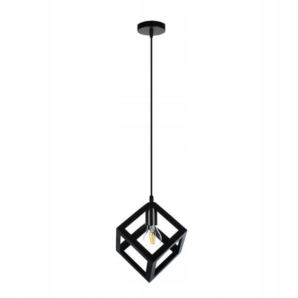 Pojedyncza lampa wisząca Loft 505 Domeno LED metalowa czarna