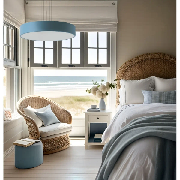 Kuchenna wisząca lampa Kengo 5239 okrągła nad wyspę biała