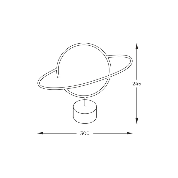 Ledowa lampka stołowa Neon FM-NB21 Zumaline dziecięca planeta kolorowa