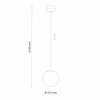 Szklana wisząca lampa CADIX 4609 TK Lighting kula przezroczysta złota