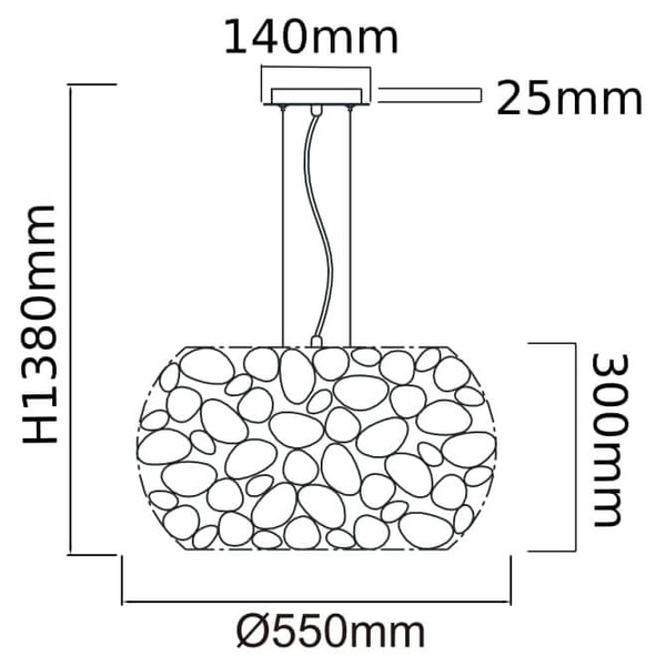 Złota lampa wisząca Carera glamour kula ball do salonu