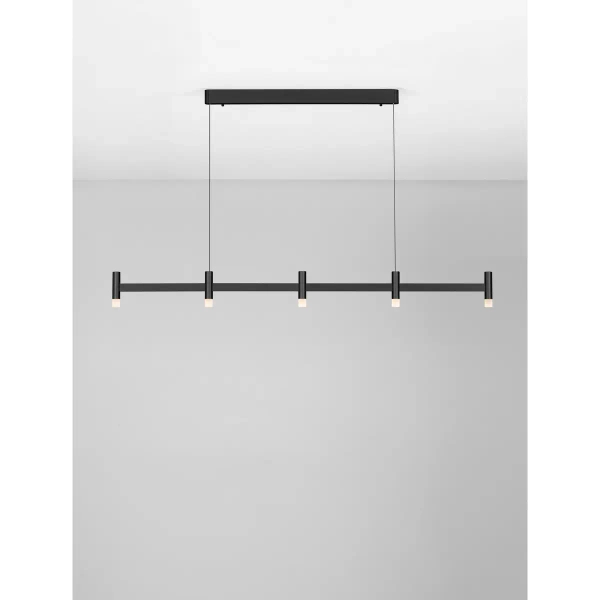 Wisząca lampa metalowa CORVETA LE45424 LED 21W 3000K ściemnialna czarna