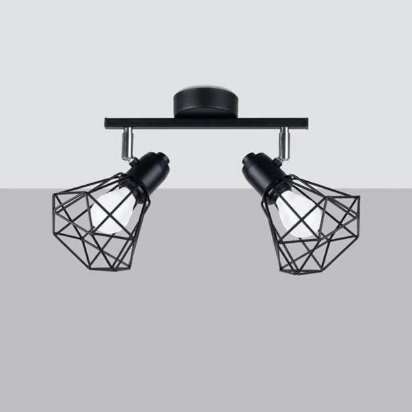Oprawa sufitowa ARTEMIS czarna SL.1106 druciana loftowa 2xE14