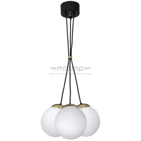 Loftowa LAMPA wisząca SPARTA MLP6499 Milagro okrągła OPRAWA szklany ZWIS kaskada biała złota