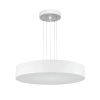 Zwisająca lampa do salonu Kengo 5236 tuba okrągła biała