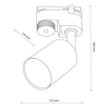 Downlight do systemu szynowego 1-fazowego Tracer 5685 TK Lighting okrągła czarna