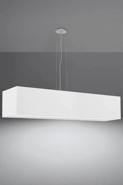 LAMPA wisząca SL.0781 prostokątna OPRAWA abażurowy zwis biały