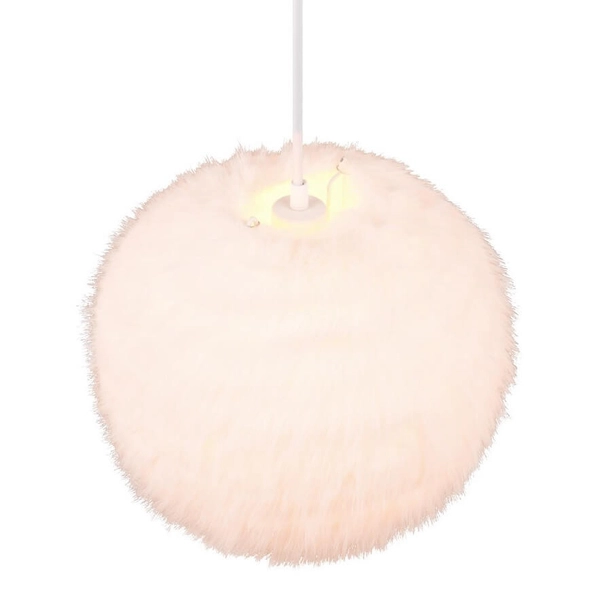 Pluszowa lampa wisząca Furry R31581001 kula biały