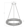 Wisząca lampa kryształowa SPARK AZ5788 Azzardo LED 30W 3000K złota