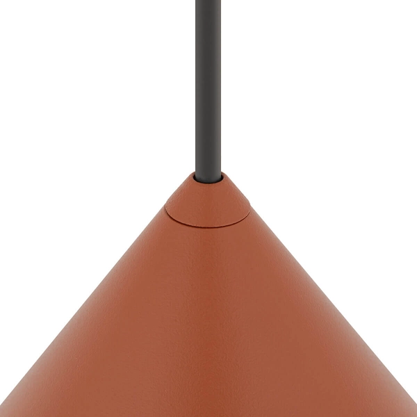 Lampa wisząca do salonu ZENITH 11490 stożek terakota