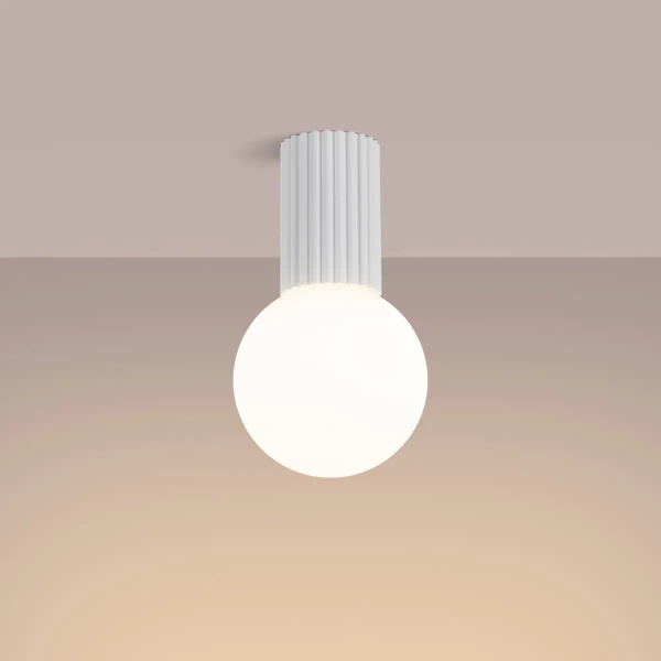 Kulista sufitowa lampa HALO SL.1708 do łazienki IP44 biała