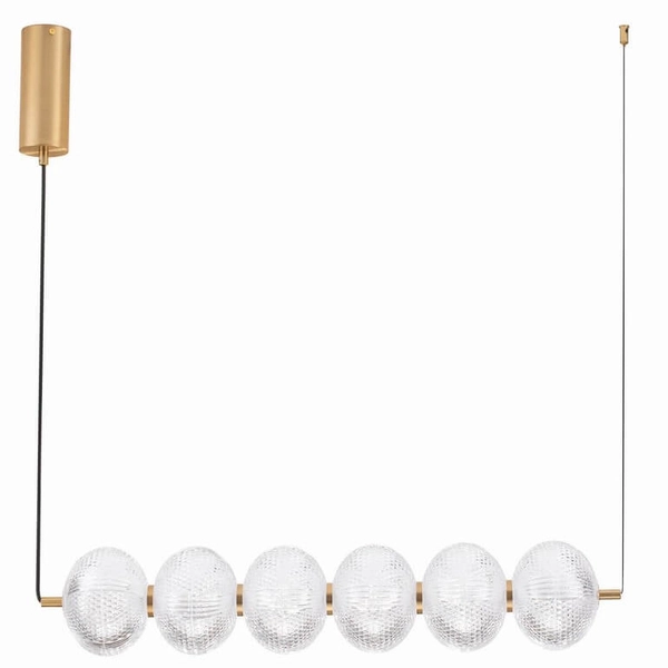 Lampa wisząca TIPUANI LE44625 LED 34W 3000K bubbles złota przezroczysta