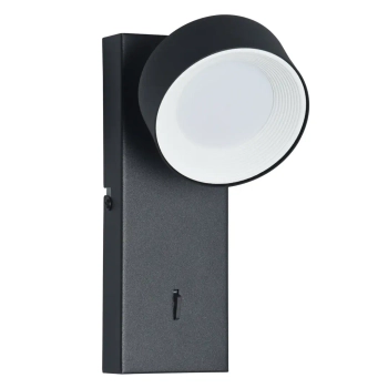 Lampa ścienna z włącznikiem Fonten WL-47380-1-BK LED 1,8W 4000K czarna