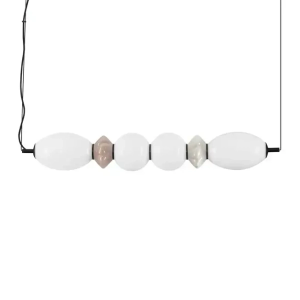 Lampa wisząca MONRETA LE45233 LED 28W 3000K nad wyspę mokka biała