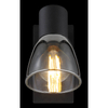 Lampa ścienna Claude 54307-1 z włącznikiem czarna przydymiona