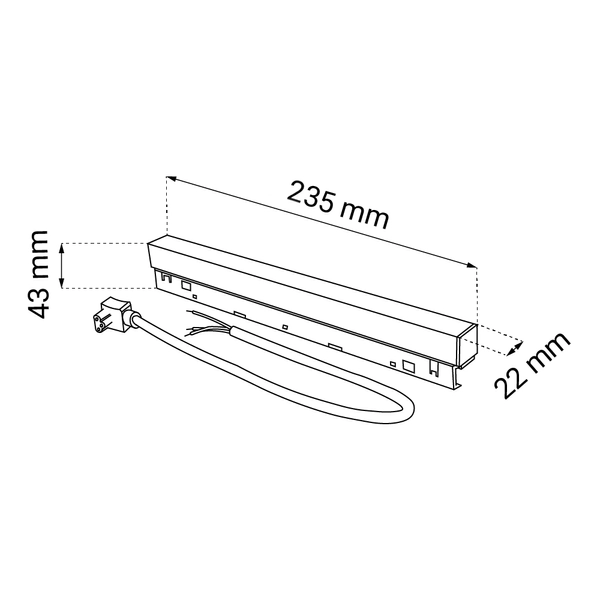 Zasilacz do szynoprzewodu magnetycznego KOMATSU 6636 biały