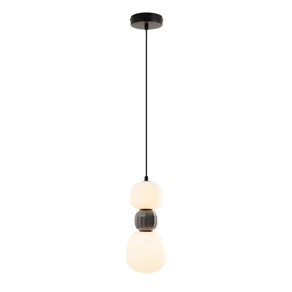 Szklana wisząca lampa Modern P0629 LED 12W 3000K ciemny szary