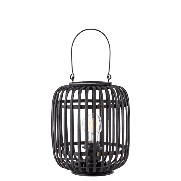 Bambusowa lampa nocna Mathias 101674 drewniany czarny