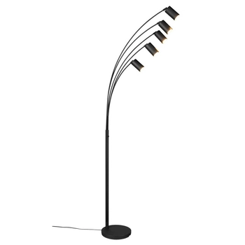 Sypialniana lampa podłogowa VANTOS DL532412400 Trio metalowa czarna