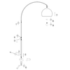 Podłogowa lampa industrialna NEWCASTLE 58227 Globo marmurkowa metal biała