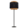 Lampa podłogowa ratanowa Boho 5568 TK Lighting ażurowa czarna słomkowa