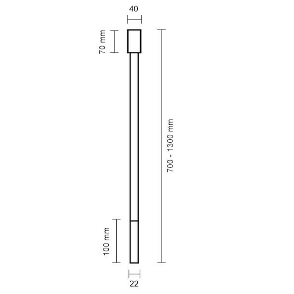 LAMPA sufitowa ALHA N 9276 Shilo metalowa OPRAWA sopel tuba biała
