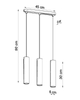 Wisząca LAMPA loftowa SL.0638 loftowa OPRAWA zwis tuby brązowe