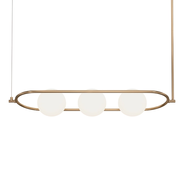 Lampa wisząca potrójna Erich MOD221PL-03BS balls mosiądz