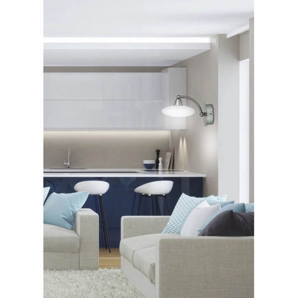 Kinkiet ścienny Elisa 21-05857 Candellux do salonu satyna nikiel biały