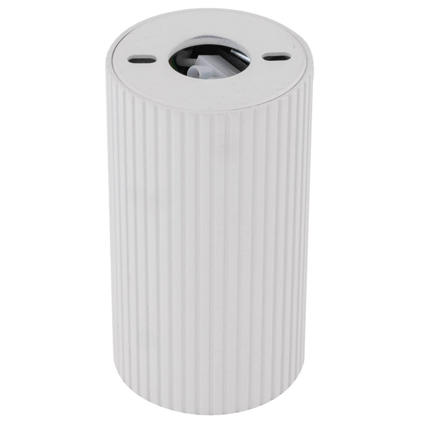 Nasufitowa lampa salonowa Tune 10023 tubka loftowa prążkowana biała