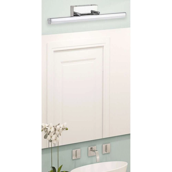 Regulowana LAMPA ścienna SILAS 5719 Rabalux kinkiet OPRAWA prostokątna LED 12W 4000K łazienkowa listwa IP44 chrom