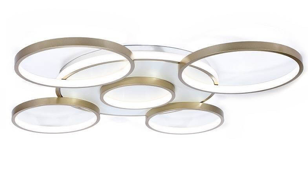 Okrągła lampa sufitowa 444 Domeno LED 120W 3000K-6000K złota