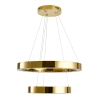 Lampa wisząca art deco CIRCLE DN924-40+60 złota metalowa akrylowa LED 53W 3000K do jadalni