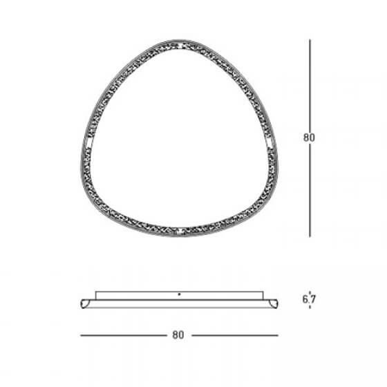 Minimalistyczna sufitowa lampa 23089 LED 39W 3000K metalowa biała